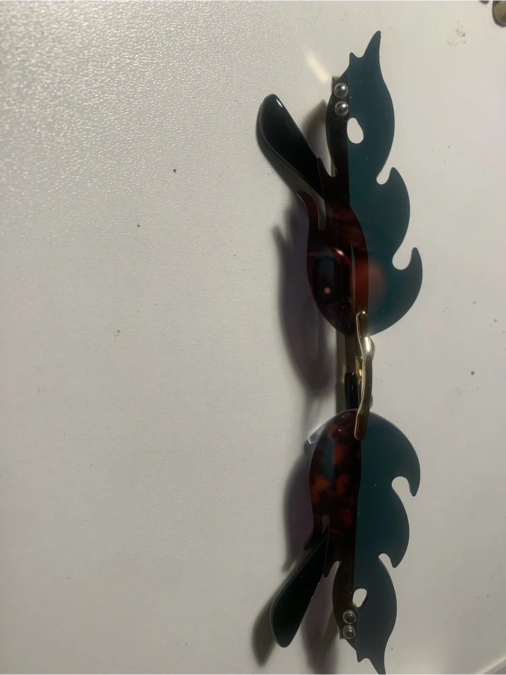 Women’s Flame Rimless Sunglasses - Pink Lenses